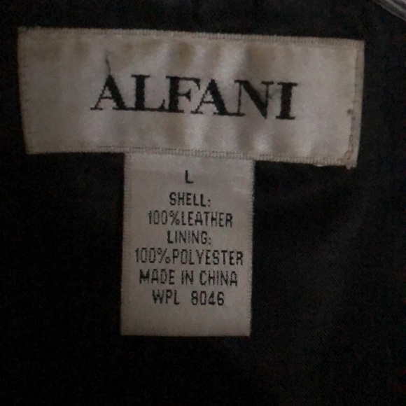 Womens size Large black Alfani Genuine Leather Luxury Jacket WPL 8046 - Picture 3 of 14